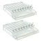 Azar Displays Clear 8 Compartment Divider Bin Cosmetic Tray with Tester Tray on Front and with Pushers, 2-Pack 225840-TESTER-8COMP-2PK - alternate 1